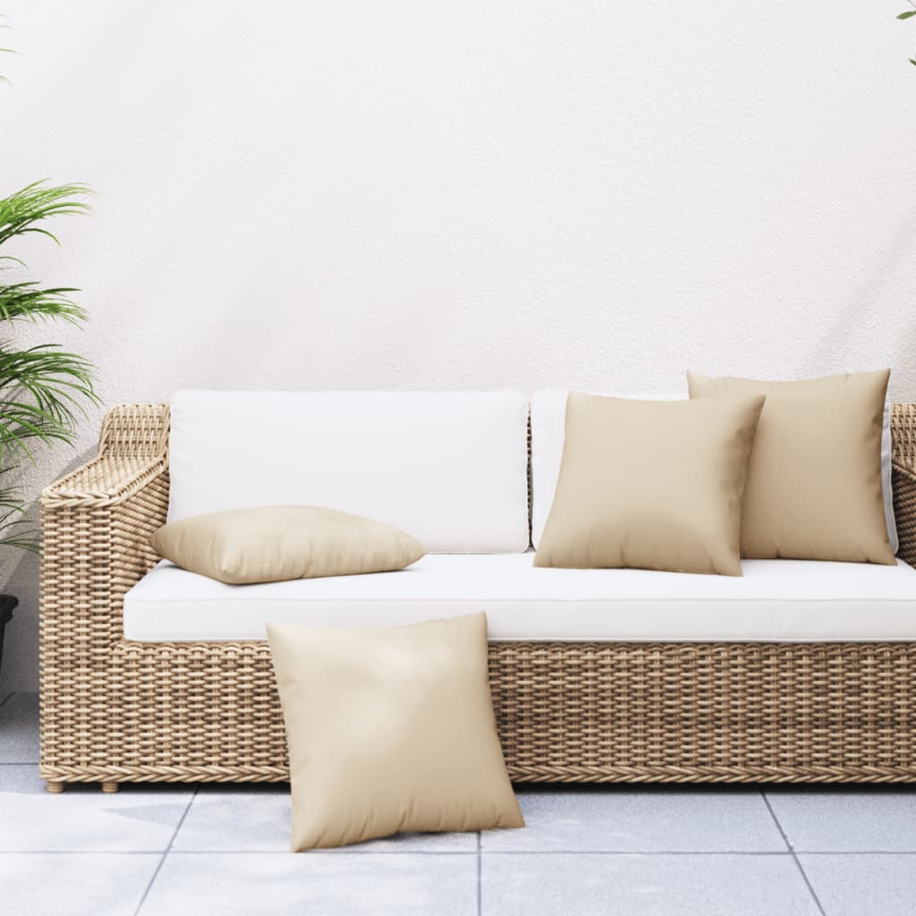 Vidaxl Bank Cushions 4 ST 40x40 cm Fabric beige