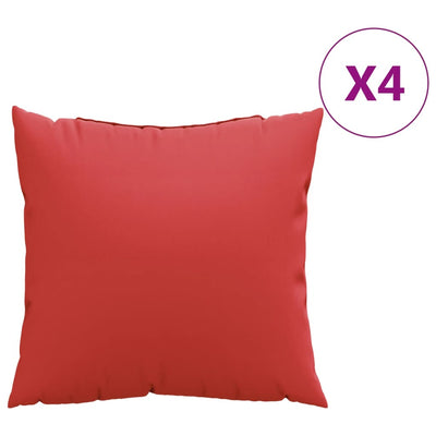Cojines de sofá Vidaxl 4 PCS 40x40 cm de tela roja