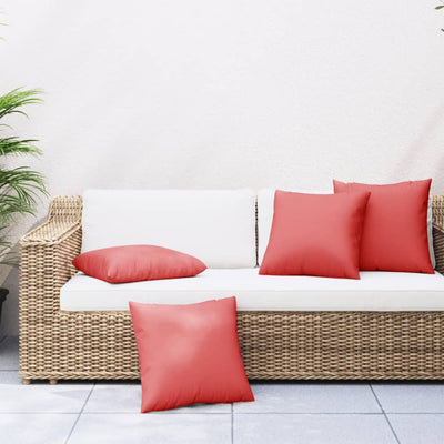 Cojines de sofá Vidaxl 4 PCS 40x40 cm de tela roja