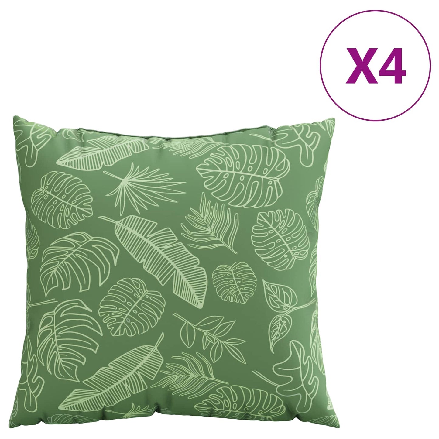 Vidaxx cojines esparcidores hoja 4 piezas estampado de hojas 40 x 40 cm tejido de poliéster