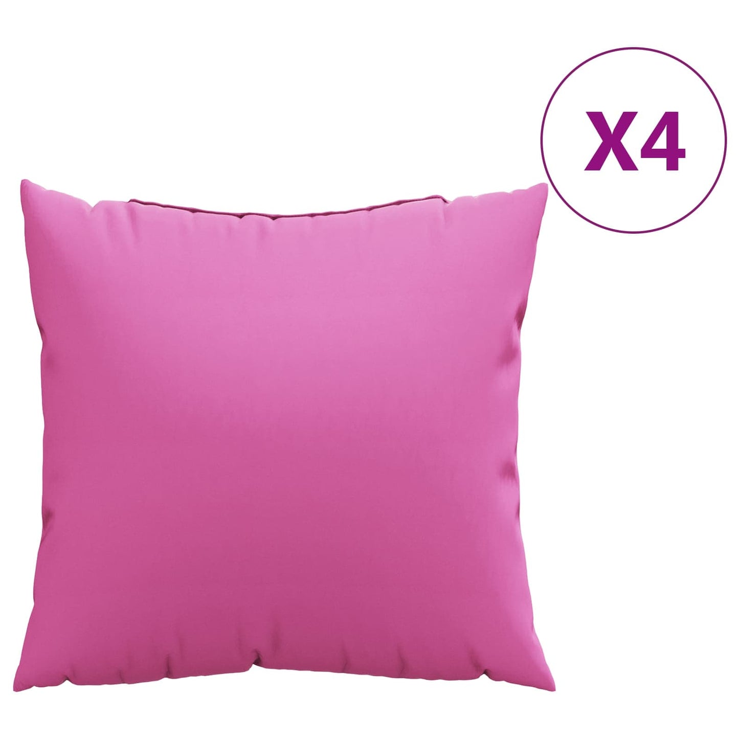 Vidaxl colcha cojines liso 4uds rosa 40 x 40 cm tejido poliéster