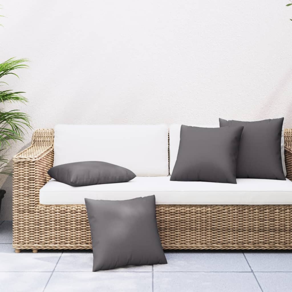 Cojines de sofá Vidaxl 4 pcs 50x50 cm de tela antracita