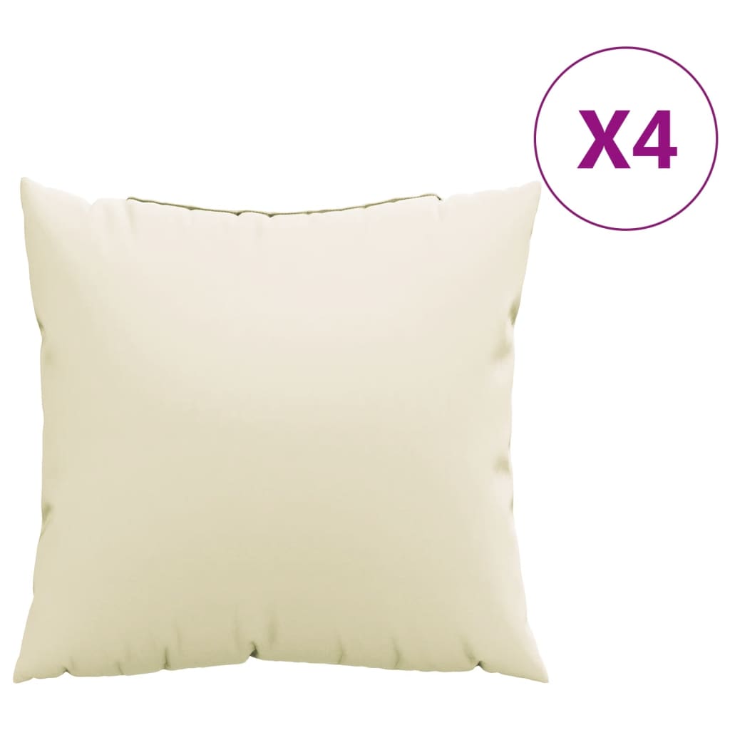 Vidaxl Bank Cushions 4 ST 50X50 CM TELA CRèME Colored
