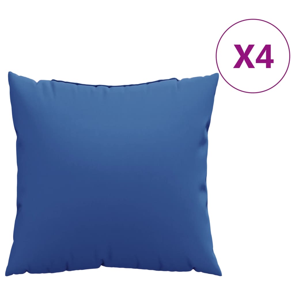 Vidaxl Bank Cushions 4 ST 50x50 cm tessuto REYAL BLU