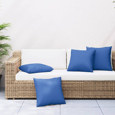 Vidaxl Bank Cushions 4 ST 50x50 cm tessuto REYAL BLU