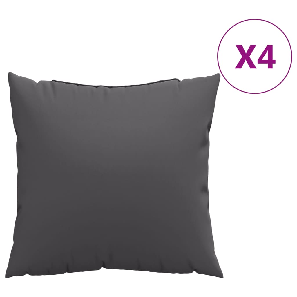 Cuscini di divano Vidaxl 4 pezzi 60x60 cm tessuto antracite