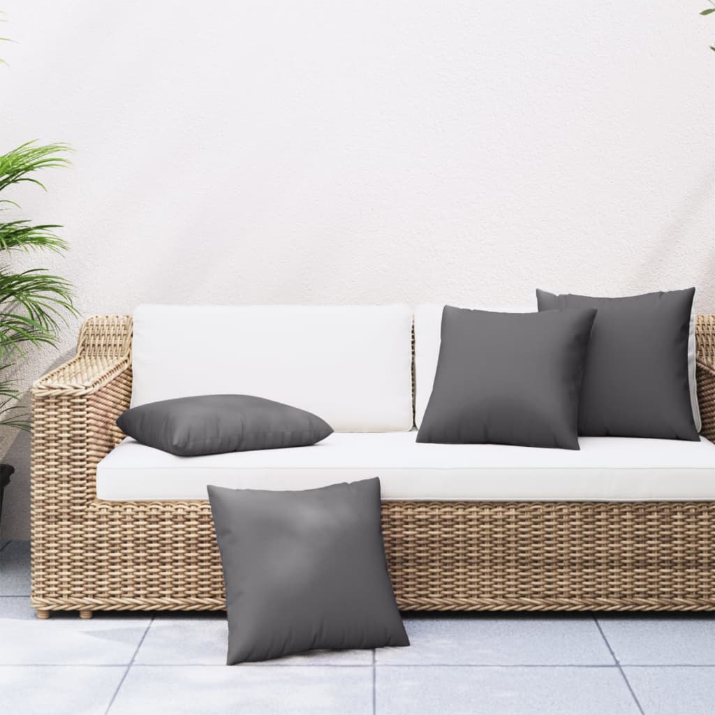 Cuscini di divano Vidaxl 4 pezzi 60x60 cm tessuto antracite