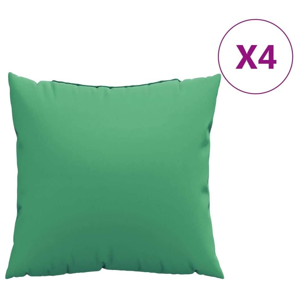 Cuscini di divano Vidaxl 4 pezzi 60x60 cm in tessuto verde