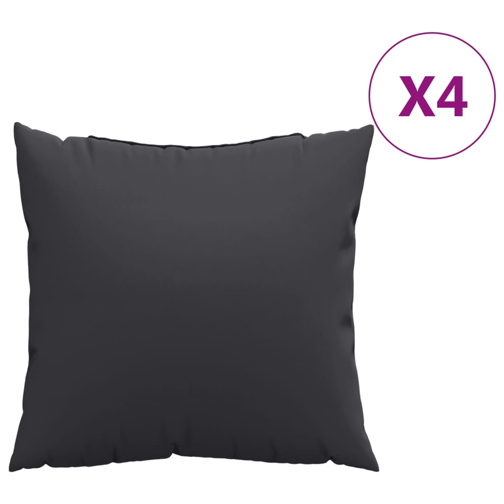 Cuscini per divano Vidaxx 4 pezzi 60x60 cm tessuto nero