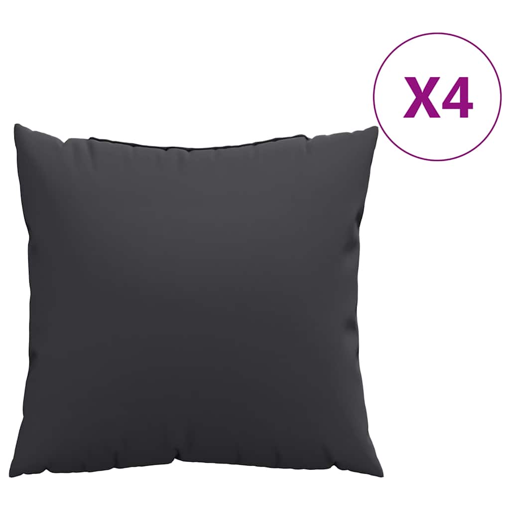 Cuscini per divano Vidaxx 4 pezzi 60x60 cm tessuto nero