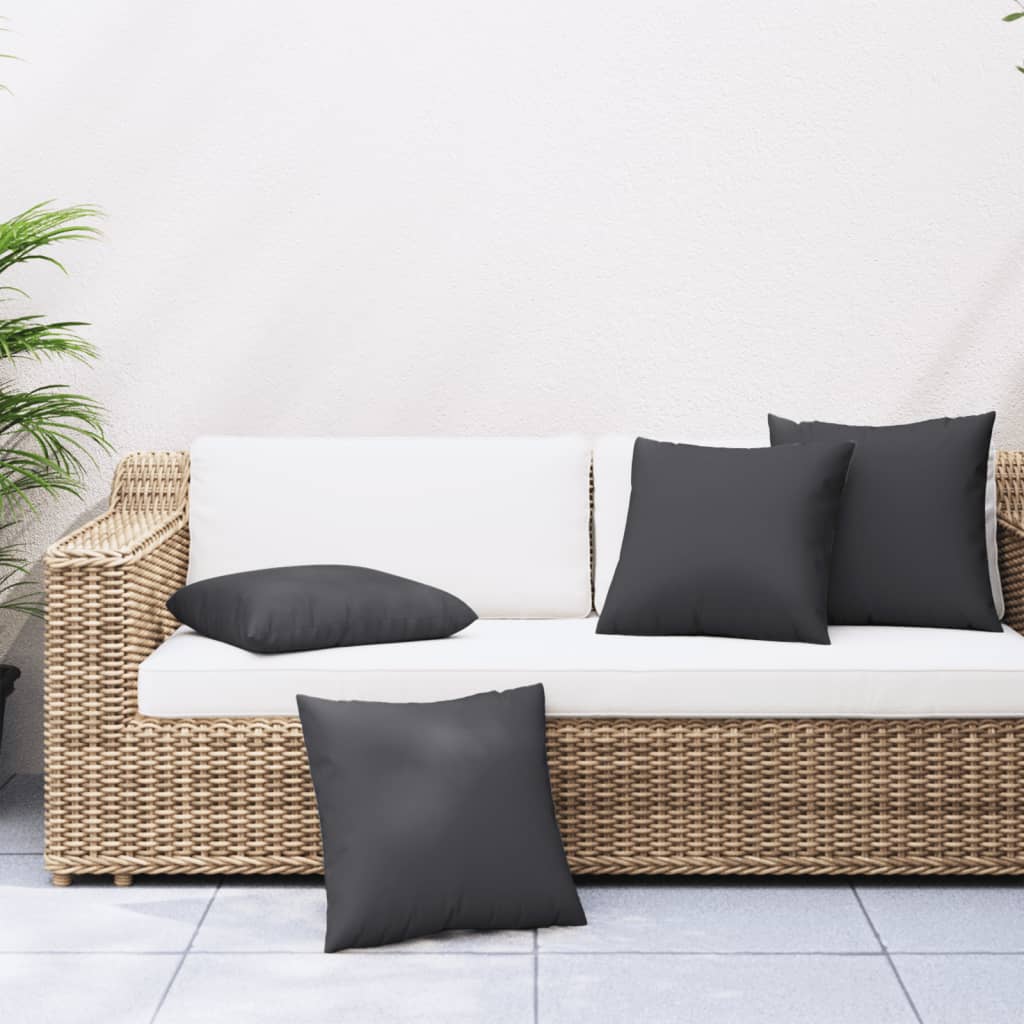 Cuscini per divano Vidaxx 4 pezzi 60x60 cm tessuto nero