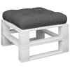 Vidaxl Pallet Cuscino 50x50x12 cm tessuto grigio