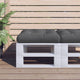 Vidaxl Pallet Cuscino 50x50x12 cm tessuto grigio