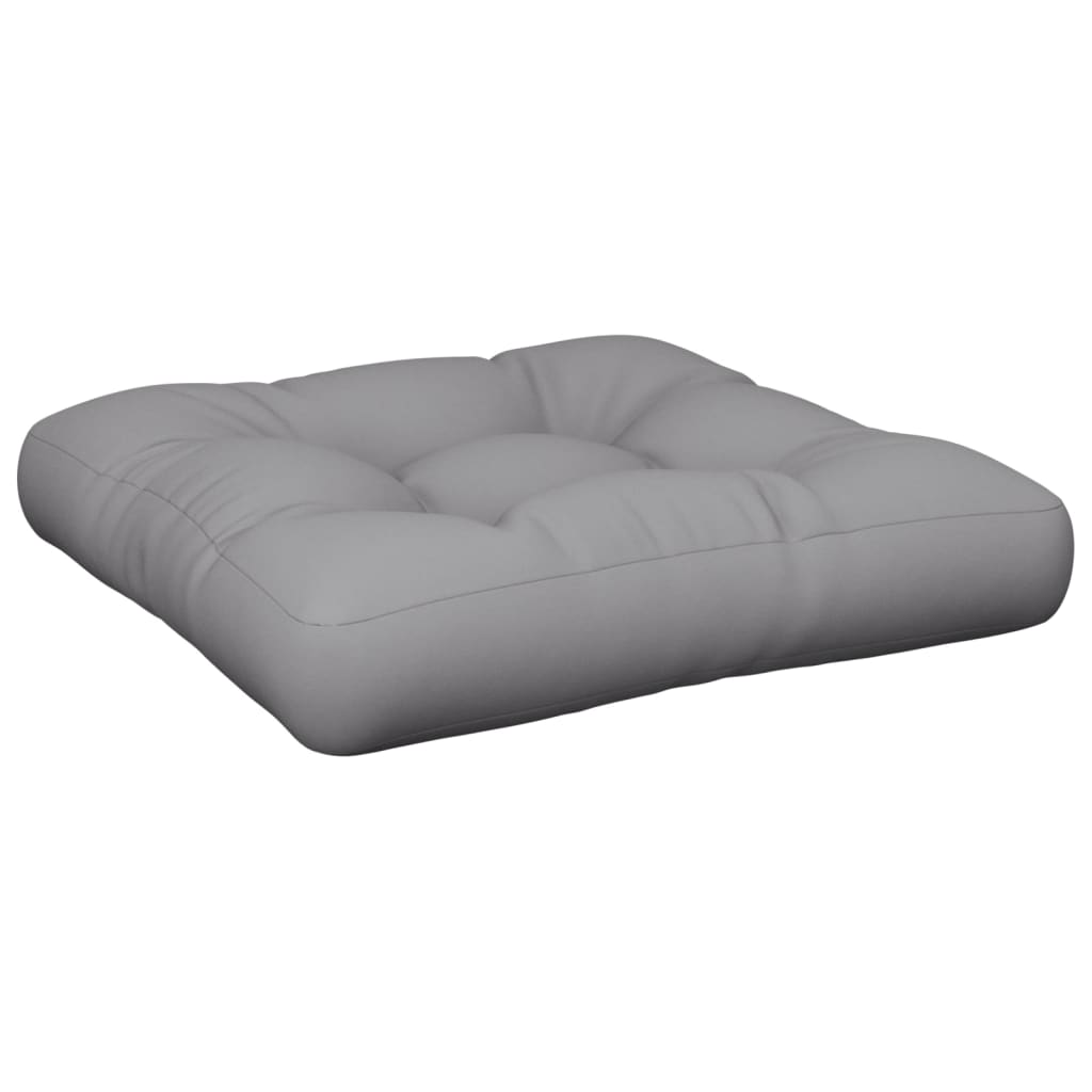 Vidaxl Pallet Cuscino 50x50x12 cm tessuto grigio