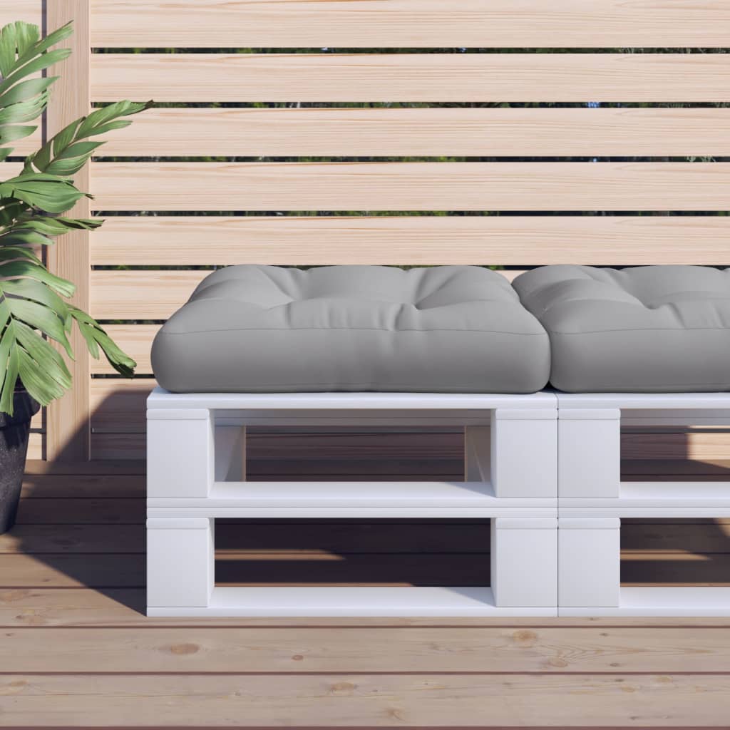 Vidaxl Pallet Cuscino 50x50x12 cm tessuto grigio