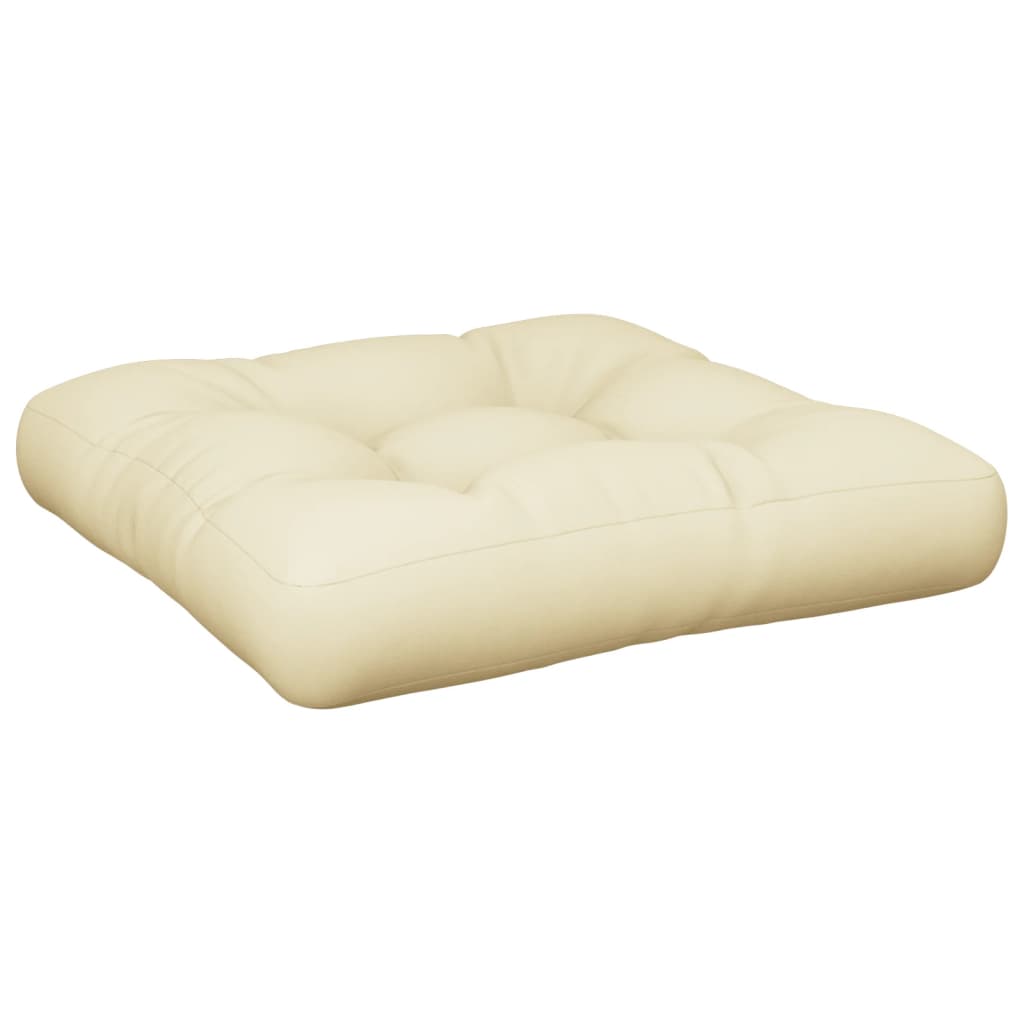 Cuscino Vidaxl pallet 50x50x12 cm crema in tessuto
