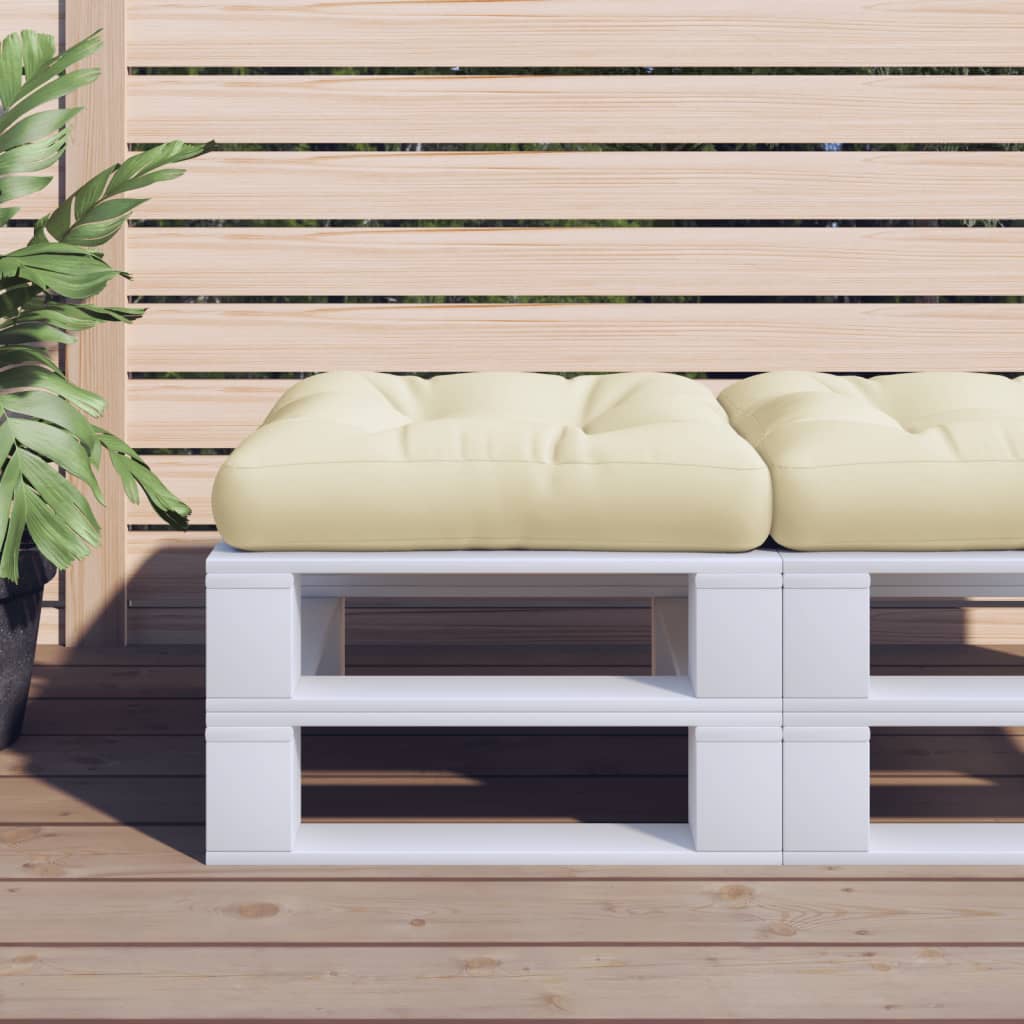 Cuscino Vidaxl pallet 50x50x12 cm crema in tessuto