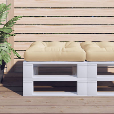 Cojín de palet Vidaxl 50x50x12 cm de tela beige