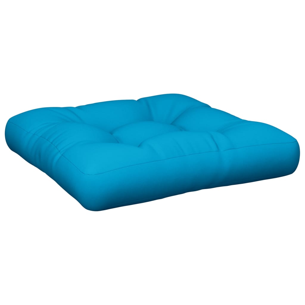 Vidaxl Pallet Cuscino 50x50x12 cm tessuto blu