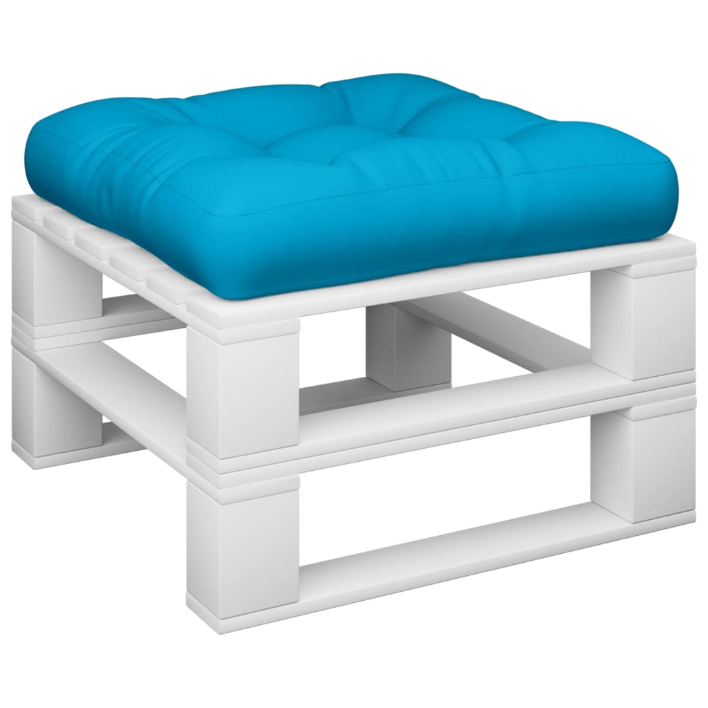 Vidaxl Pallet Cuscino 50x50x12 cm tessuto blu