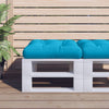 Vidaxl Pallet Cuscino 50x50x12 cm tessuto blu