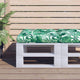Vidaxl palletkussen bladpatroon 50x50x12 cm stof