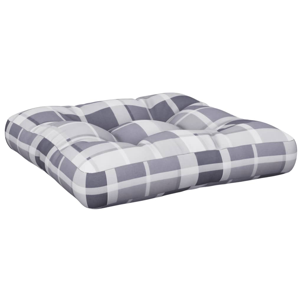 Vidaxl Pallet Cushion 50x50x12 Cm de tela Patrón de diamante Gray
