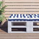 Vidaxl Pallet Cuscino a strisce 50x50x12 cm tessuto blu e bianco