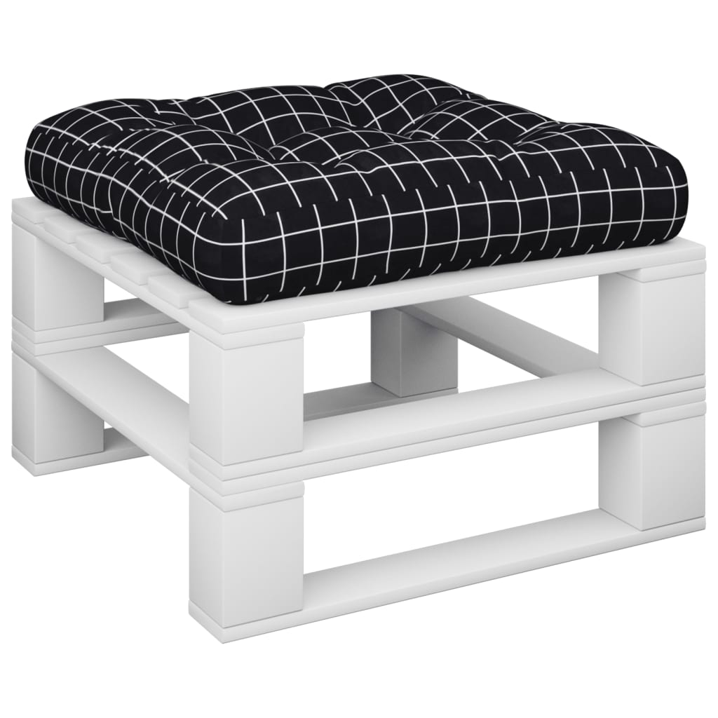 VIDAXL PALLET CUSCHIONE MODELLO FINESTRA 50X50X12 CM BLACO