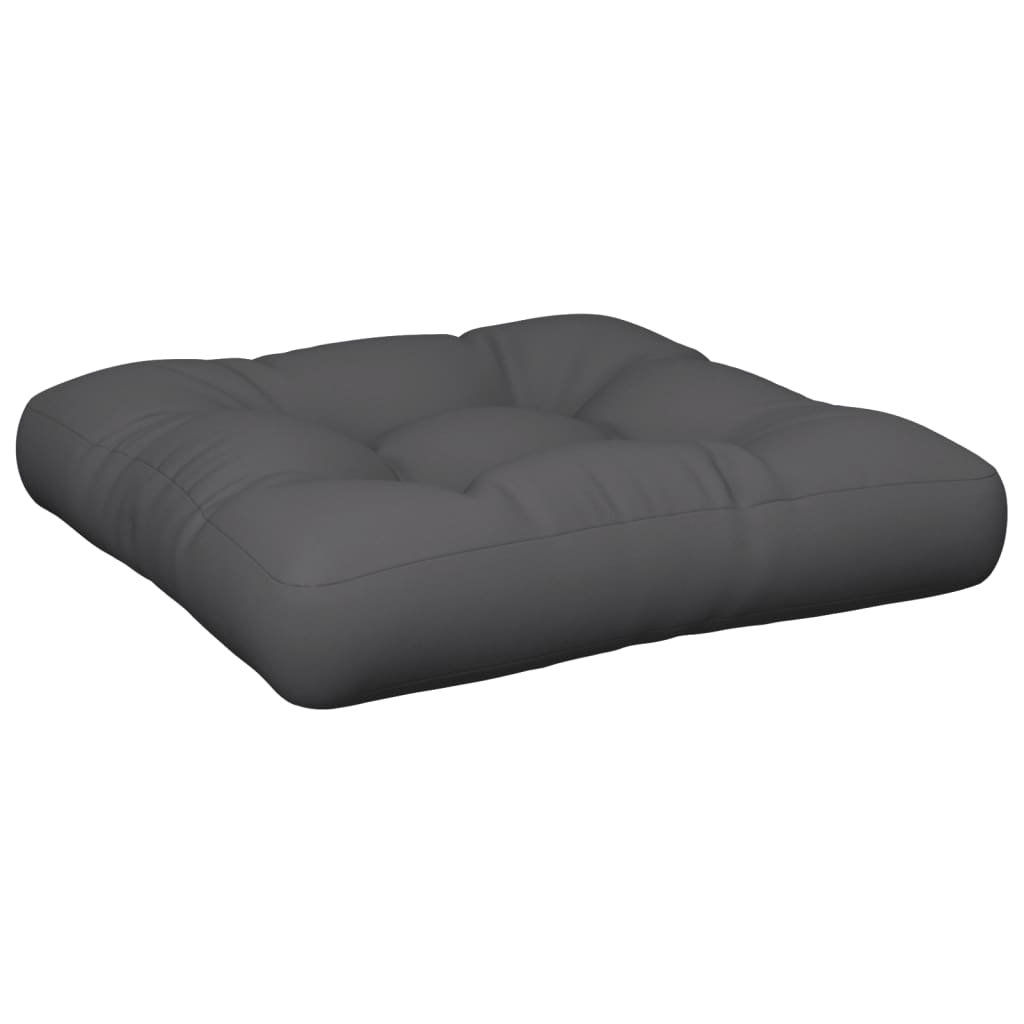 Vidaxl Pallet Cuscino 60x60x12 cm tessuto grigio