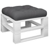 Vidaxl Pallet Cuscino 60x60x12 cm tessuto grigio