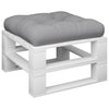 Vidaxl Pallet Cuscino 60x60x12 cm tessuto grigio