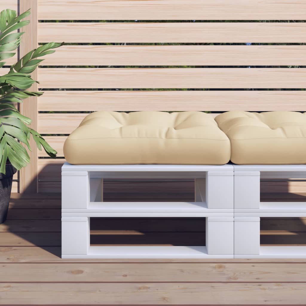 Cuscino Vidaxl pallet 60x60x12 cm in tessuto beige