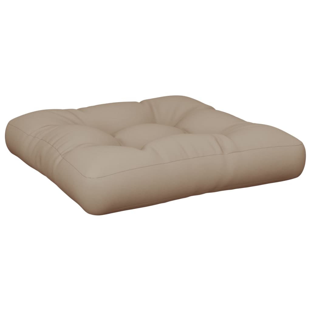 Vidaxl Pallet Cuscino 60x60x12 cm tessuto taupe