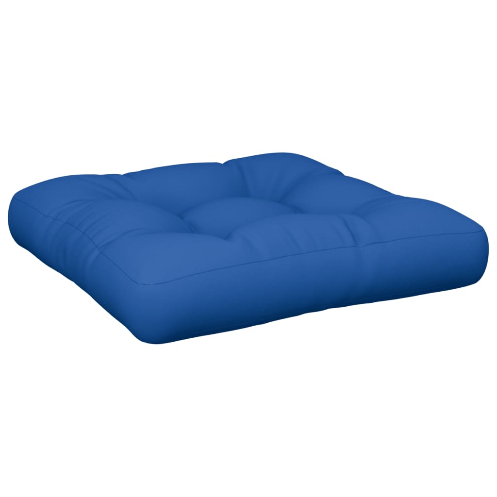 Vidaxl Pallet Cuscino 60x60x12 cm tessuto blu blu