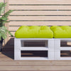 Vidaxl Pallet Cushion 60x60x12 CM tela transparente verde