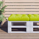 Cuscino Vidaxl pallet 60x60x12 cm tessuto verde chiaro