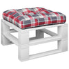 Vidaxl Pallet Cushion 60x60x12 Cm de tela patrón de diamante rojo
