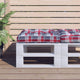 Cuscino Vidaxl pallet 60x60x12 cm Modello diamantato in tessuto rosso