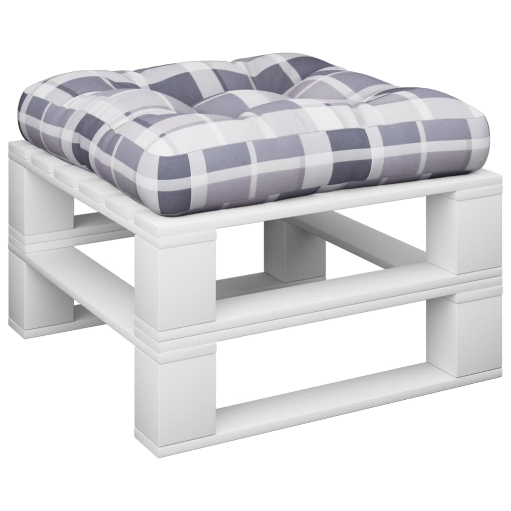 Vidaxl Pallet Cushion 60x60x12 Cm de tela Patrón de diamante Gray