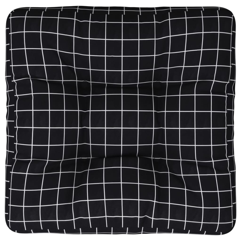 VIDAXL PALLET CUSCHIONE Diamond Pattern 60x60x12 cm tessuto nero