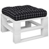 VIDAXL PALLET CUSCHIONE Diamond Pattern 60x60x12 cm tessuto nero