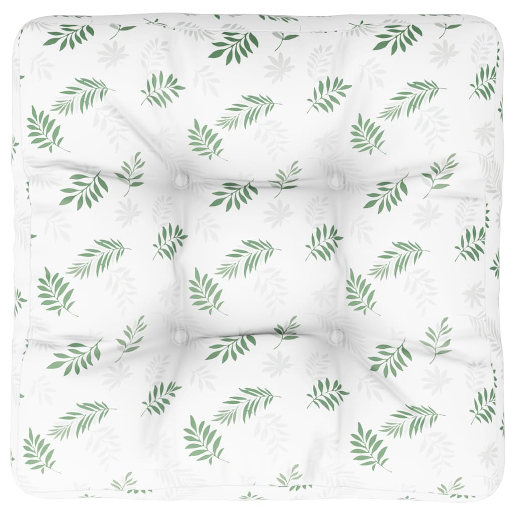 Patrón de hoja de cojín de paleta Vidaxl 60x60x12 CM tela