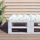 Vidaxl Pallet Cushion Leaf Pattern 60x60x12 cm tessuto
