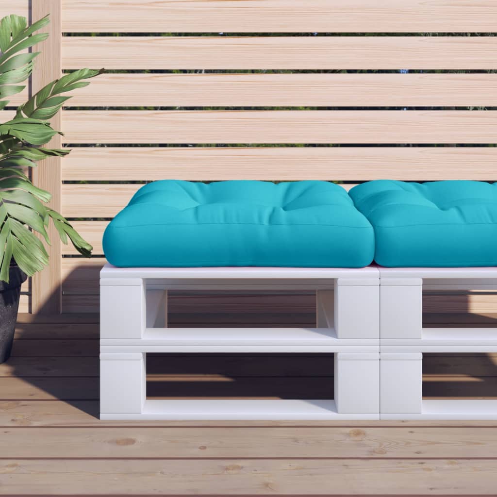 Vidaxl Pallet Cuscino 60x60x12 cm tessuto turchese