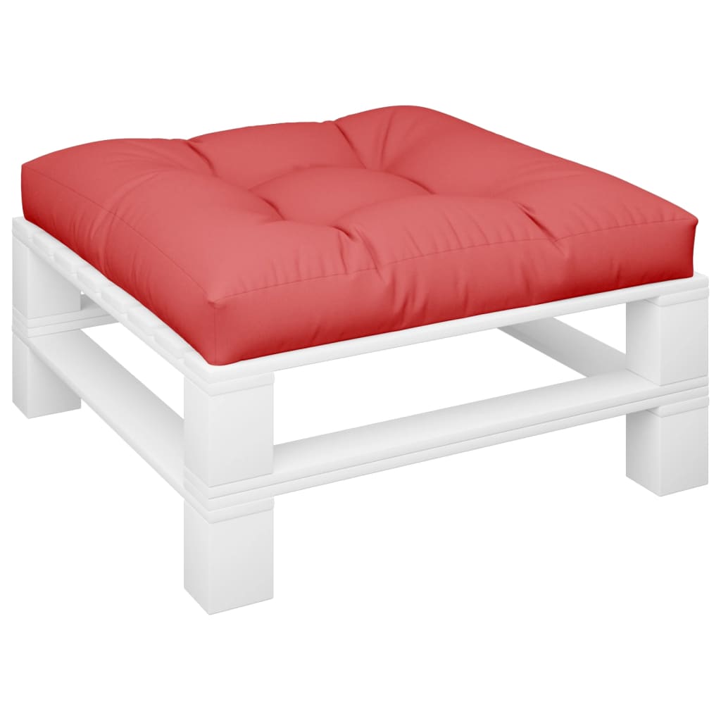 Vidaxl Pallet Cuscino 70x70x12 cm tessuto rosso