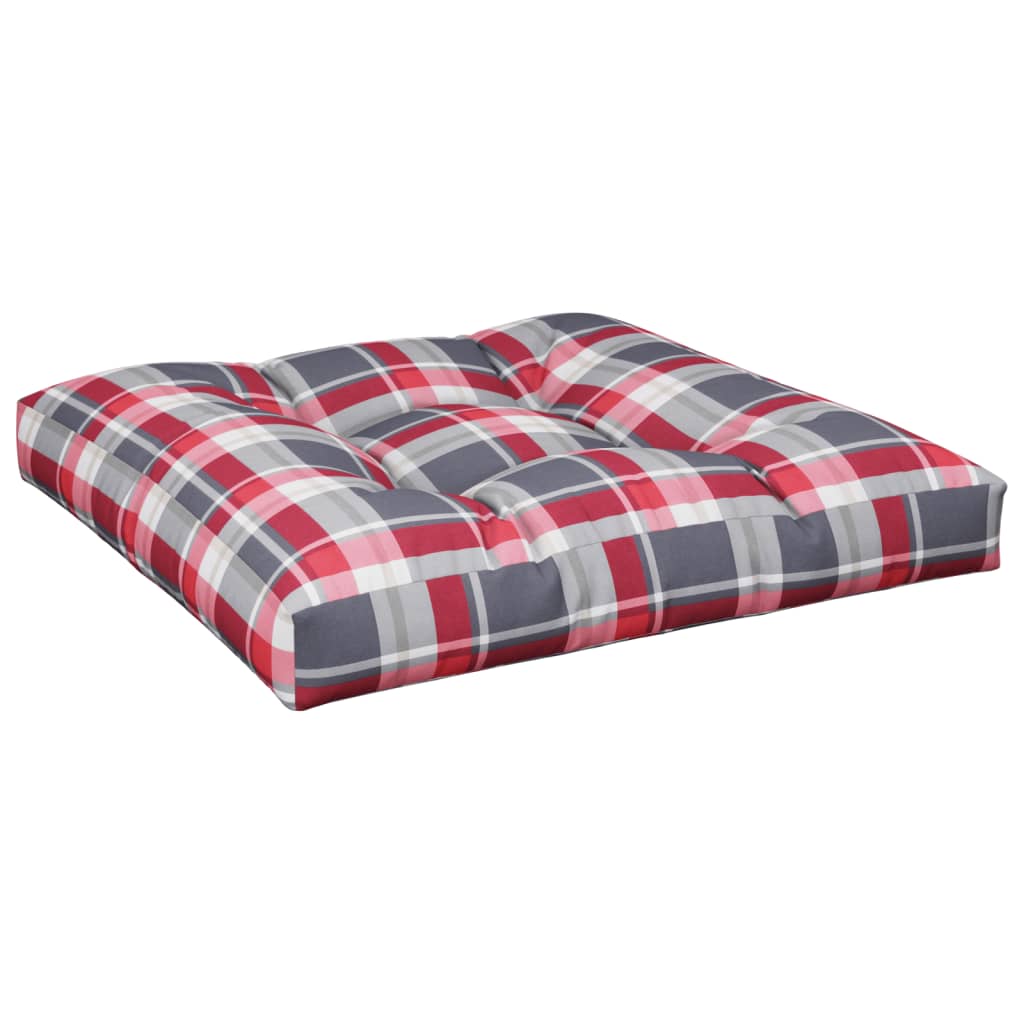 Cuscino Vidaxl pallet 70x70x12 cm tessuto diamante rosso rosso
