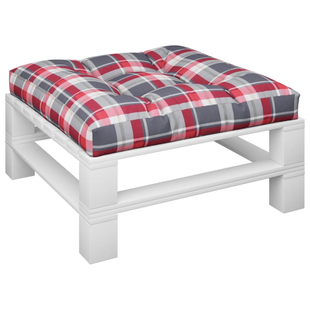 Cuscino Vidaxl pallet 70x70x12 cm tessuto diamante rosso rosso