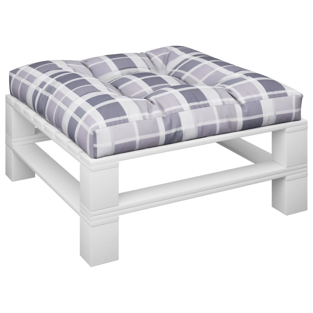 Cuscino Vidaxl pallet 70x70x12 cm Modello diamantato in tessuto grigio