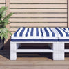 Vidaxl Pallet Cuscino a strisce 70x70x12 cm tessuto blu e bianco